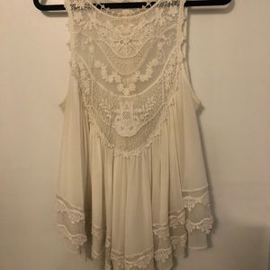 Free people sleeveless mesh blouse